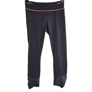 lululemon Pace Queen Tight Black Coral Leggings Size 6